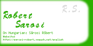robert sarosi business card